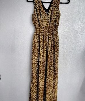 Enfocus Studio Women's Leopard Print Maxi Dress    Size 6